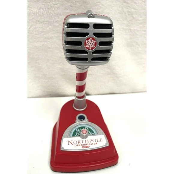 Hallmark North Pole Communicator Microphone With Cartridge Works Santa Christmas