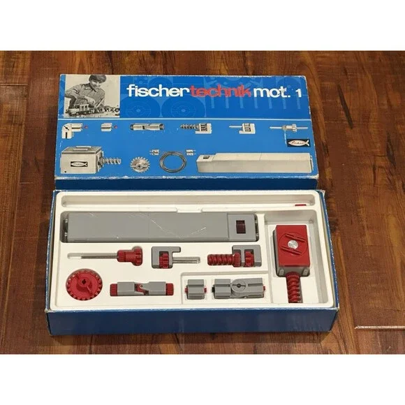 Vintage Fischer Technik Mot. 1 #30091 Made In Germany - Missing Connector Cords