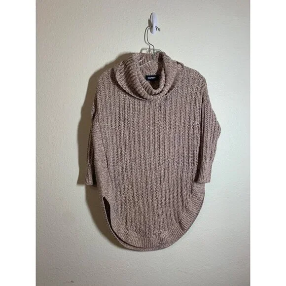 Express Oversized Knit Turtleneck Sweater Women's Size XS Business Casual I10