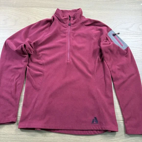 Eddiue Bauer Sweater Women Medium First Ascent Fleece 1/4 Zip Whitaker Mountain