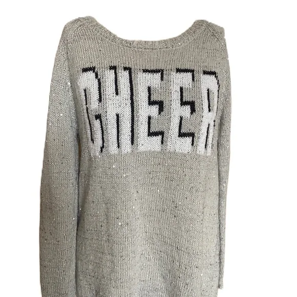 Gray Sweater with sequins CHEER