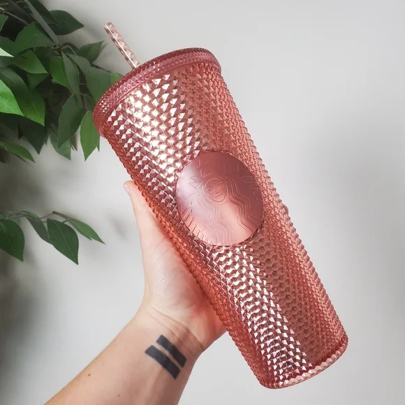 Starbucks Rose Gold Studded Tumbler 24oz Venti Holiday