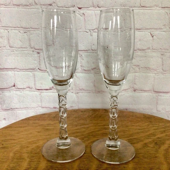 Y2K The Windjammer Millennium Champagne Flutes - Set of 2