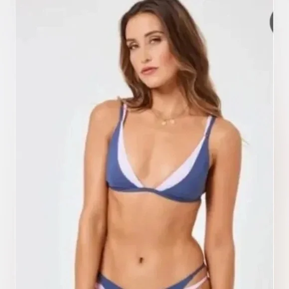 L*Space Finneas Bikini Top Blue purple Size S