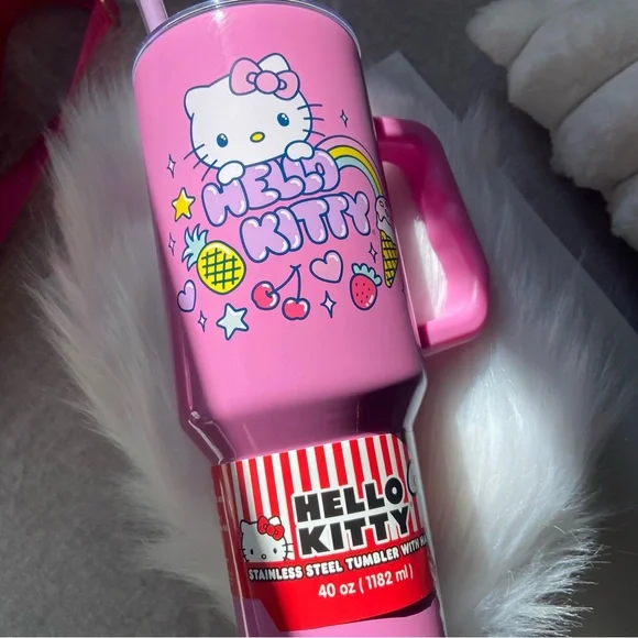Hello Kitty Tumbler - Pink - 40oz -Stainless Steel Tumbler - Hello Kitty Mug