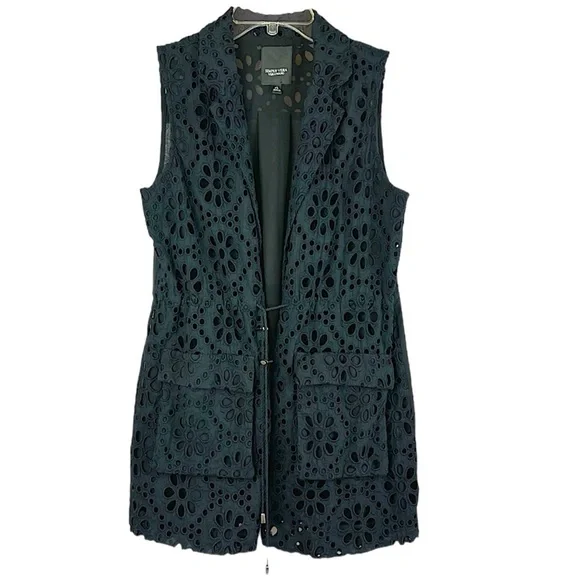 Simply Vera Vera Wang eyelet cardigan pull tie Size XS