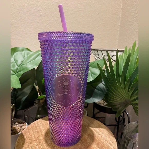 Starbucks 2022 Target Purple Rainbow Oil Slick Studded Venti Tumbler Cold Cup