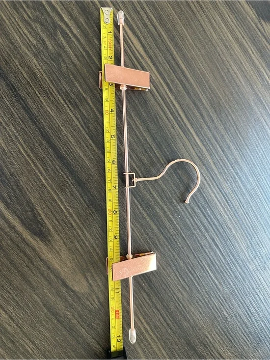 Rose Gold Metal Hanger with Clips