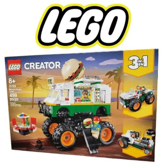RETIRED LEGO Creator 3in1 Monster Burger Truck 31104 Food Vehicle SEALED NEW 499