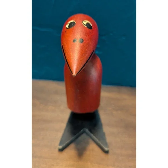 Vintage MCM Counter Balanced Wooden‎ Dodo Bird Pen Holder