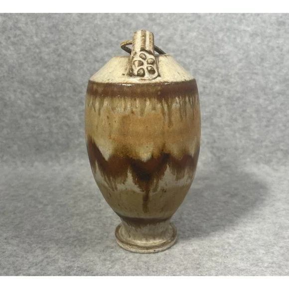 Hummingbird Feeder‎ Studio Pottery Ceramic Vase Drip Glaze Tie No Stopper READ