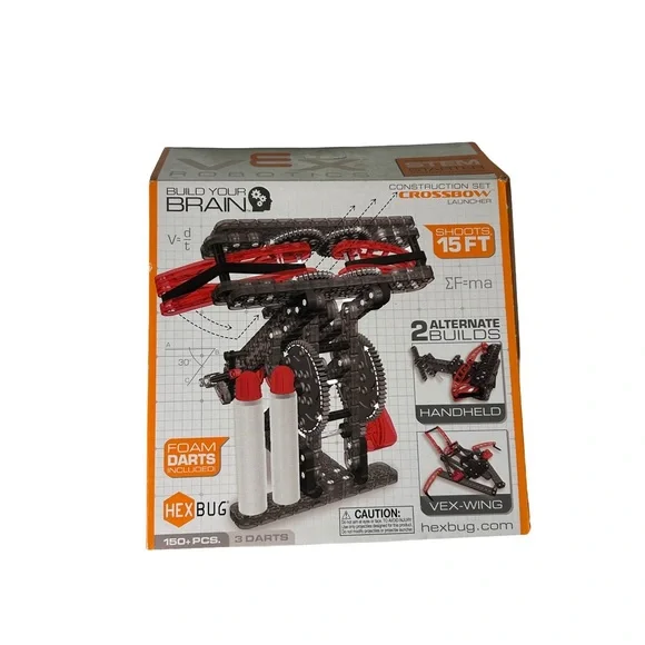 HEXBUG VEX Robotics Crossbow Launcher STEM Construction Set 150+ Pcs 3‎ Darts