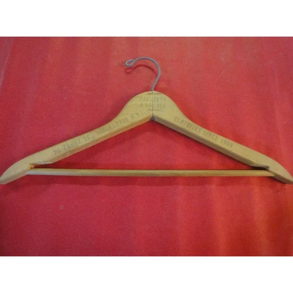 haggerty & forbes Clothiers  Binghamton NY vintage wood clothes hanger‎