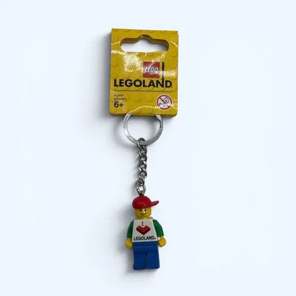 NEW Rare Lego 851332 I Love Legoland Lego Boy Minifigure 1.5 Inch Keychain 2015
