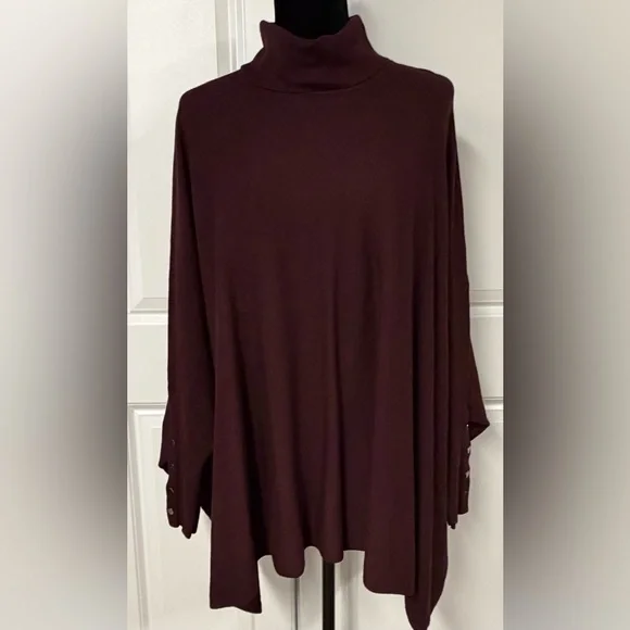 Alfani Poncho Turtleneck Sweater