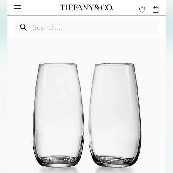 Tiffany & Co. Crystal Stemless Champagne Flutes