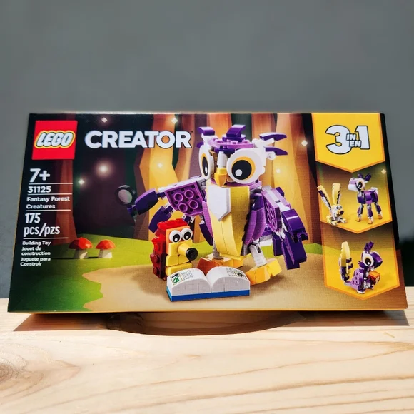 New LEGO 31125 Creator 3 in 1 Fantasy Forest Creatures Woodland Animal Toys Set