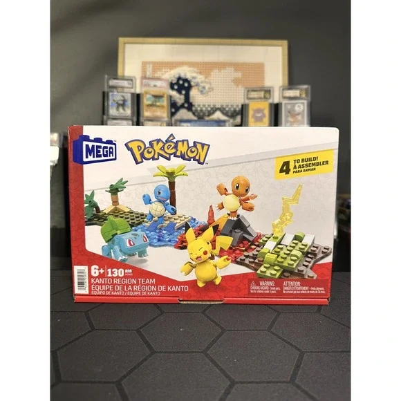 MEGA Pokémon Building Blocks Kanto Region Team 130pc. Set! - Starters + Pikachu!