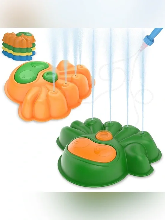 2-in-1 Kids Water Sprinkler & Balance Stepping Stone 2 Octopus w/ LED Lights NIB