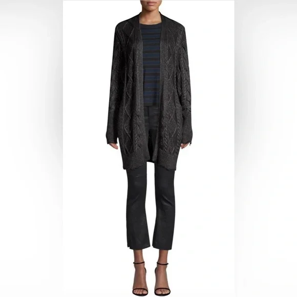 RtA Serge Metallic Cable Knit Cardigan – Size M