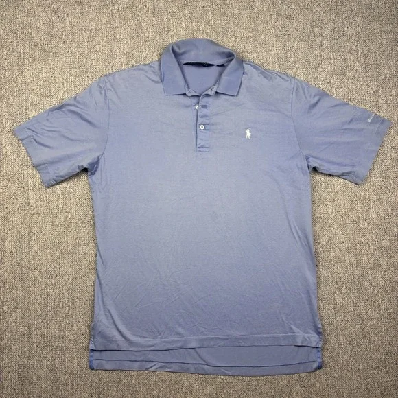 Polo Golf Ralph Lauren Polo Shirt Mens M Blue Pima Cotton Hammock Dunes Club