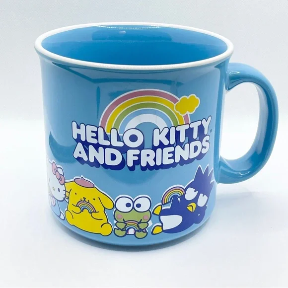 Sanrio Hello Kitty & Friends Light Blue Oversized Ceramic‎ Mug | Kawaii