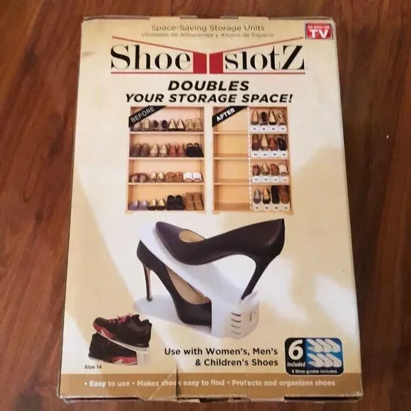 NEW Shoe Slotz Shoe organizer, six piece set