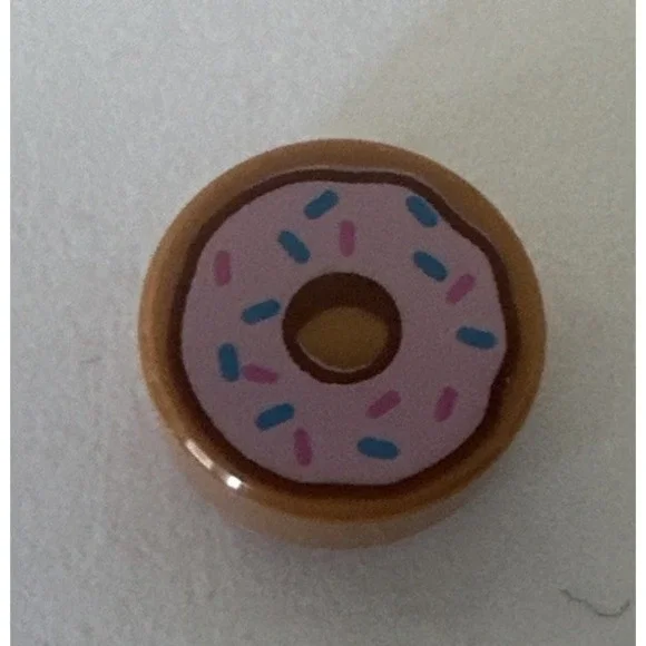 LEGO Minifigure Donut 1x1 Round tile Friends Kitchen Doughnut Bakery Food