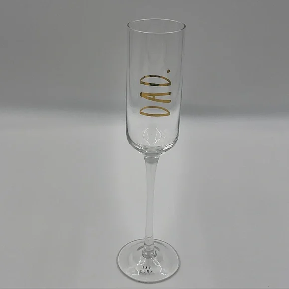 Rae Dunn DAD Pregnancy Announcement Stemmed Champagne Flute Glass Surprise