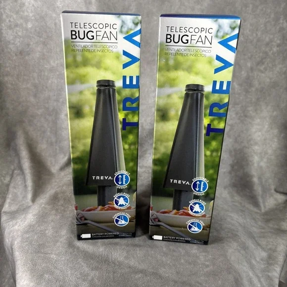 Treva FD15001 Bug Repellent Fan - Black Lot Of 2. Keep Pests Off Your Food