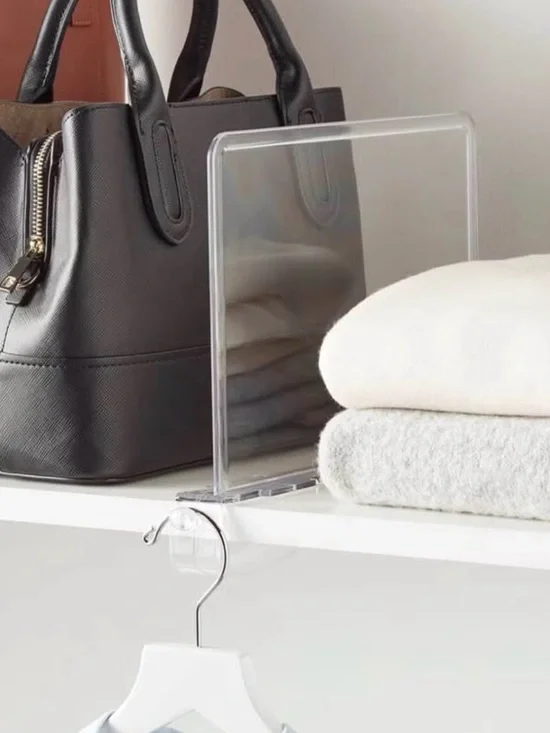 3/$20 The Container Store Clear Shelf Dividers Closet Home Storage Organization