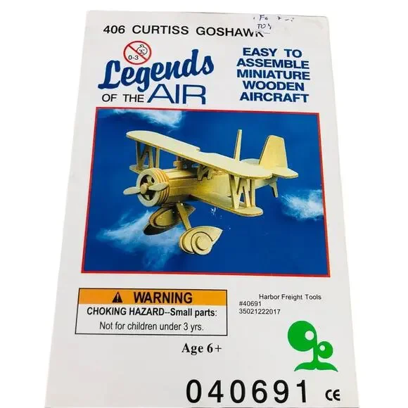 5 for $25| Legends Of The Air‎ #406 Curtiss Goshawk Wooden Aircraft Model