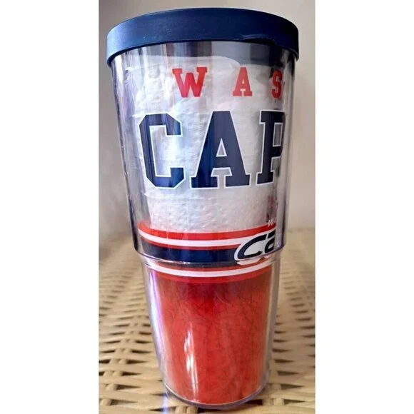 WASHINGTON CAPITALS, 24oz DOUBLE WALL, TUMBLER FROM TERVIS WITH LID INCLUDED