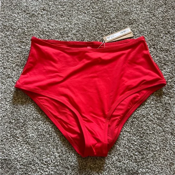 SKIMS RECYCLED SWIM FULL BRIEF BIKINI BOTTOM SWIMWEAR RUBY SMALL
