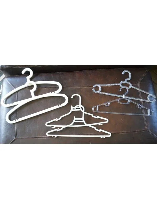 6 Pack Vintage Plastic Acrylic Hangers Funky Mod Mid Century Retro Unique