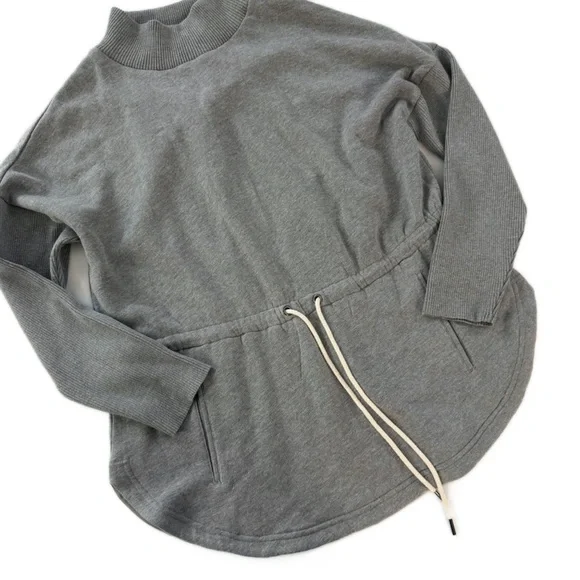 Lou & Grey Sweayshirt Womens XL Gray Funnel Neck New