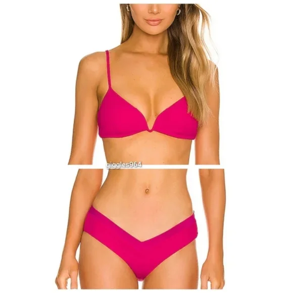 L*Space Helena Pratt Bikini Set Bougainvillea