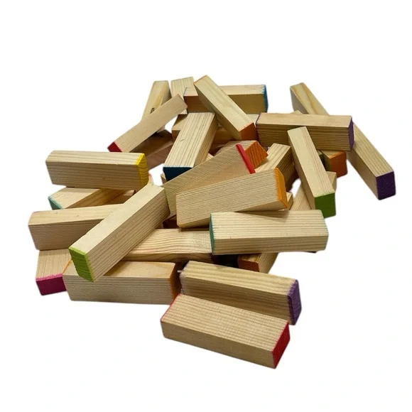 40pcs Learning Natural Wooden Building Blocks Playthings StackingToys for Kids
