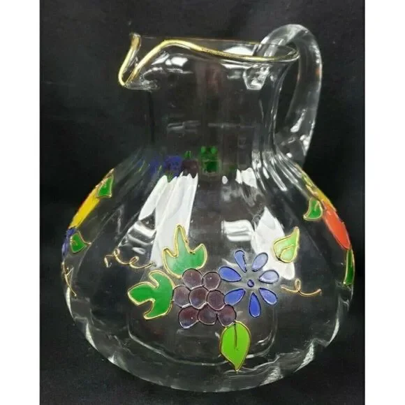 RARE Vintage Romanian Hand Painted Fifth Avenue Crystal Ltd 8