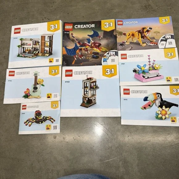 LEGO Creator Instruction Manuals Lot 3-in-1 Sets 31153 31102