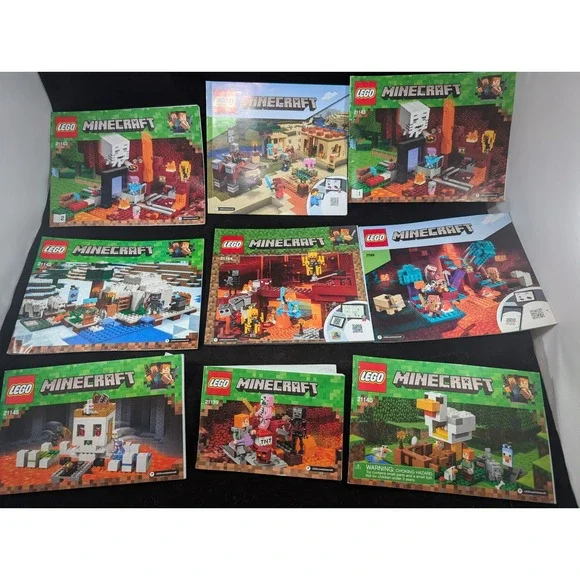 LEGO‎ Minecraft Instruction Manual Lot 21143 21160 21142 21154 21168 21145 21139