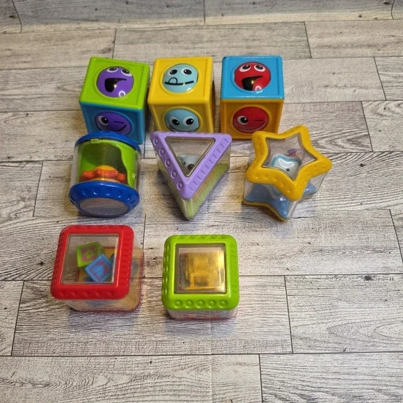 Fisher Price Peek A Boo Blocks Sensory Toys Lot Of 8