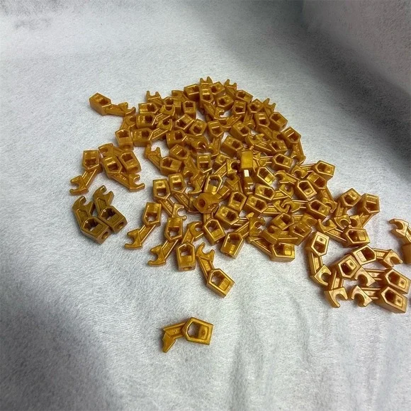 LEGO Pearl Gold Mechanical Arm Parts Lot of 60 Exo-Force Bionicle Technic