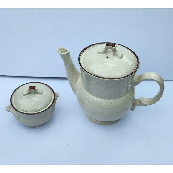 Casual Elegance Hearthside Stoneware Japan Coffee Pot & Sugar Bowl