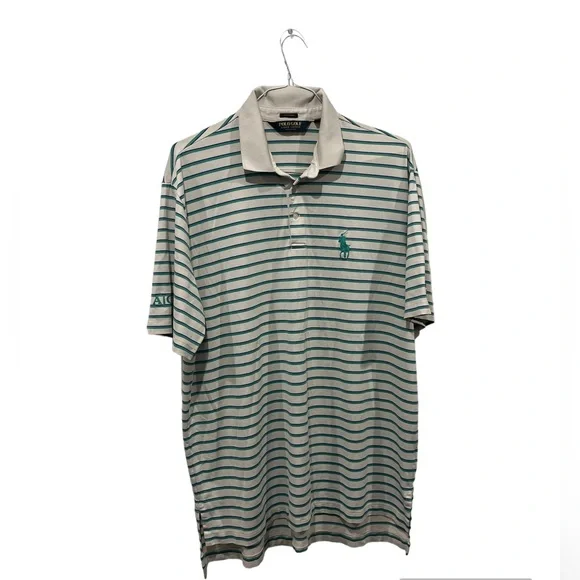Polo Golf Ralph Lauren‎ Shirt Mens XL Big Pony Button Polyester Cotton Blend EUC