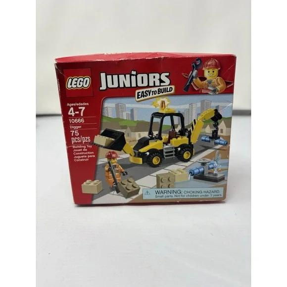 LEGO 10666 Juniors: Digger - 2014 Release Retired Pieces Box Manual