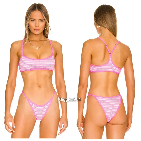 L*Space Pamela Tommy Bikini Set Electric Pink