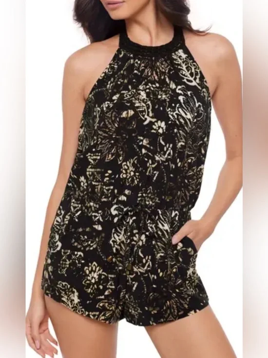 Magicsuit Halter Swim Romper Swim Dress Romper Size 10