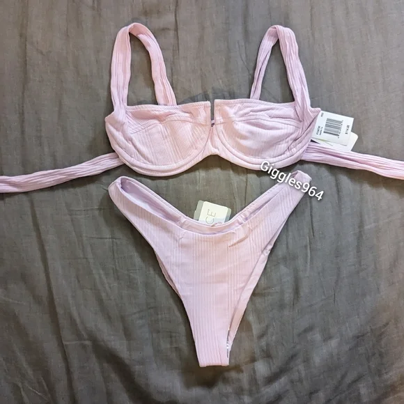 L*Space Camellia Cabana Bikini Set Peony