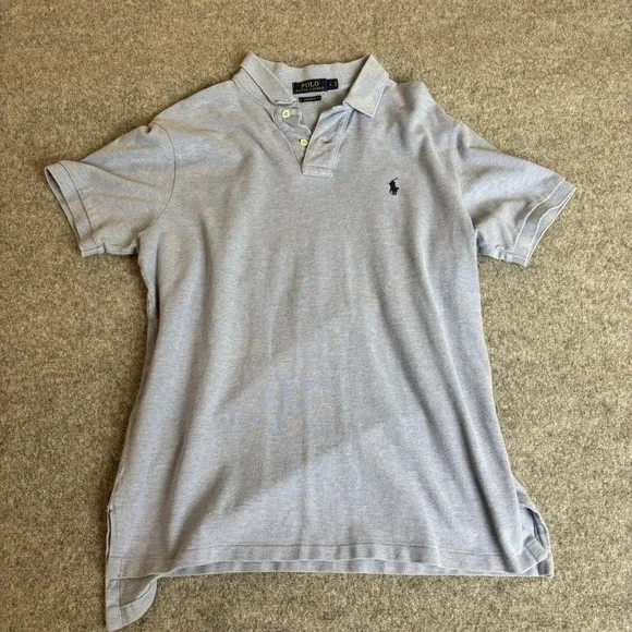 Polo Ralph‎ Lauren Shirt Mens Large Custom Fit Short Sleeve Classic Preppy